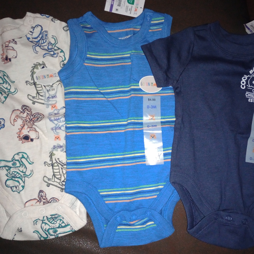 Garanimals Kids One Piece Set - Blue, Navy, Cream